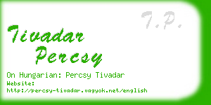 tivadar percsy business card